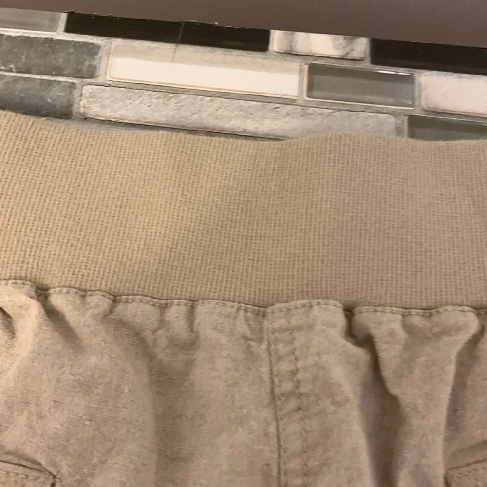 PENNINGTONS Cream Linen Pants size 28 - Picture 5 of 13